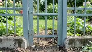 furtka ogrodowa ze słupkami