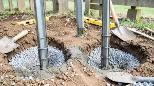 jak przygotować fundament pod słupki do furtki