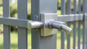 montaż zamka do furtki panelowej