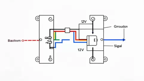 schemat podłączenia elektrozaczepu furtki